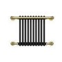 ONLY OPENED - Black and Brass Traditional Column Radiator with Towel Rail 510 x 740mm - Regent