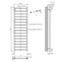 GRADE A1 - Gunmetal Grey Towel Radiator 1600 x 500mm - Sonoran
