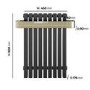 ALMOST PERFECT - Gunmetal Single Panel Radiator with Brass Towel Bar 600 x 600mm - Iraya