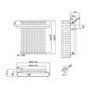 ALMOST PERFECT - Gunmetal Single Panel Radiator with Brass Towel Bar 600 x 600mm - Iraya