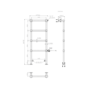 ALMOST PERFECT - 1200mm Electric Towel Rail Brushed Brass- Regent