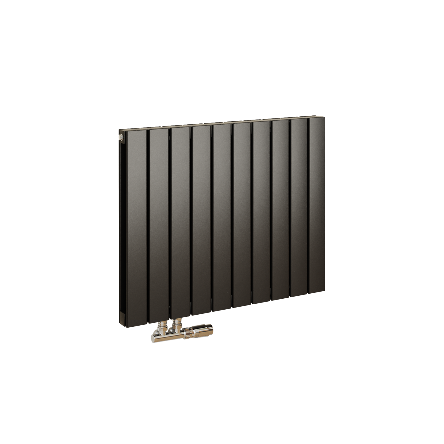 Eco Style Radiator Eco Eleganza Midnight Black Horizontal Flat Aluminium Middle Connection ...