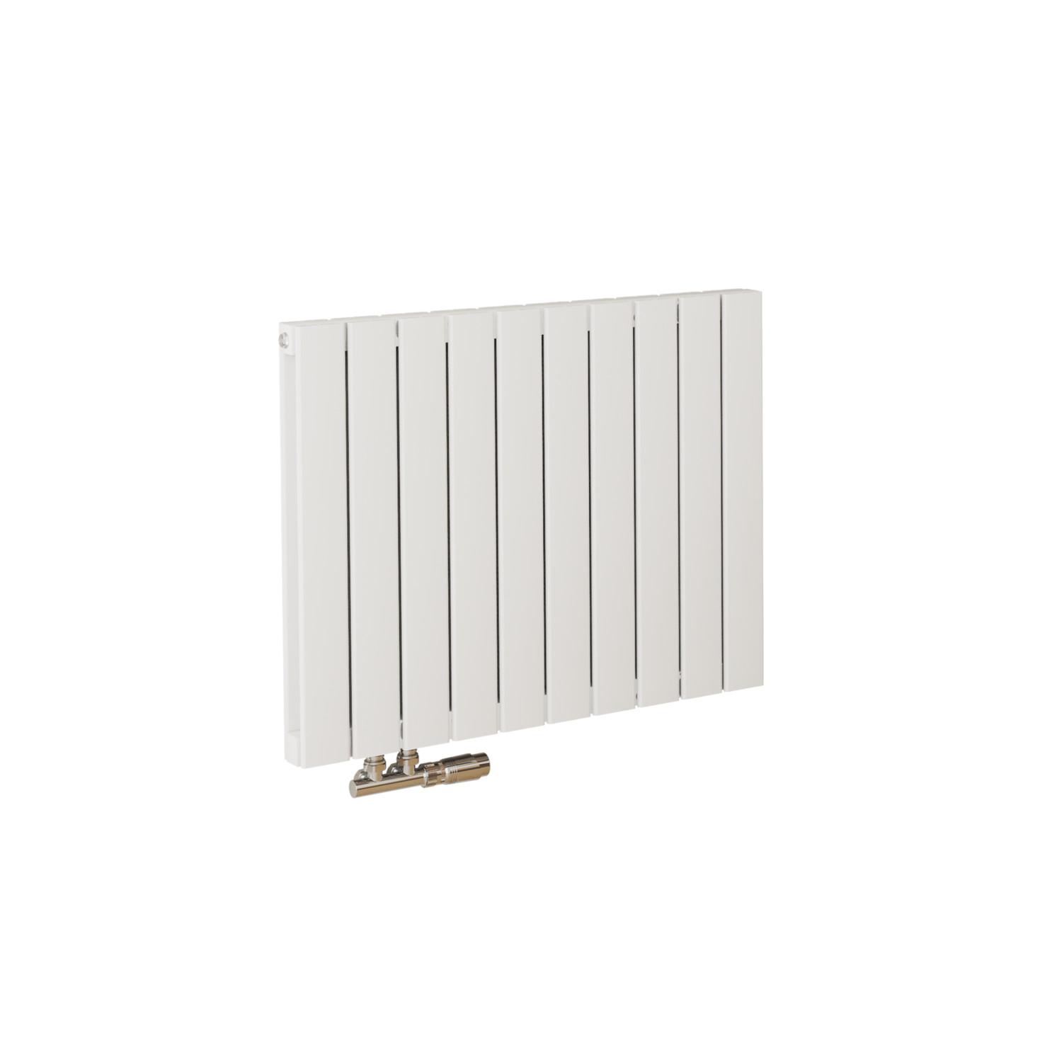 Middle Connection Radiators Eco Eleganza White Horizontal Flat Aluminium Middle Connection Radiator ...