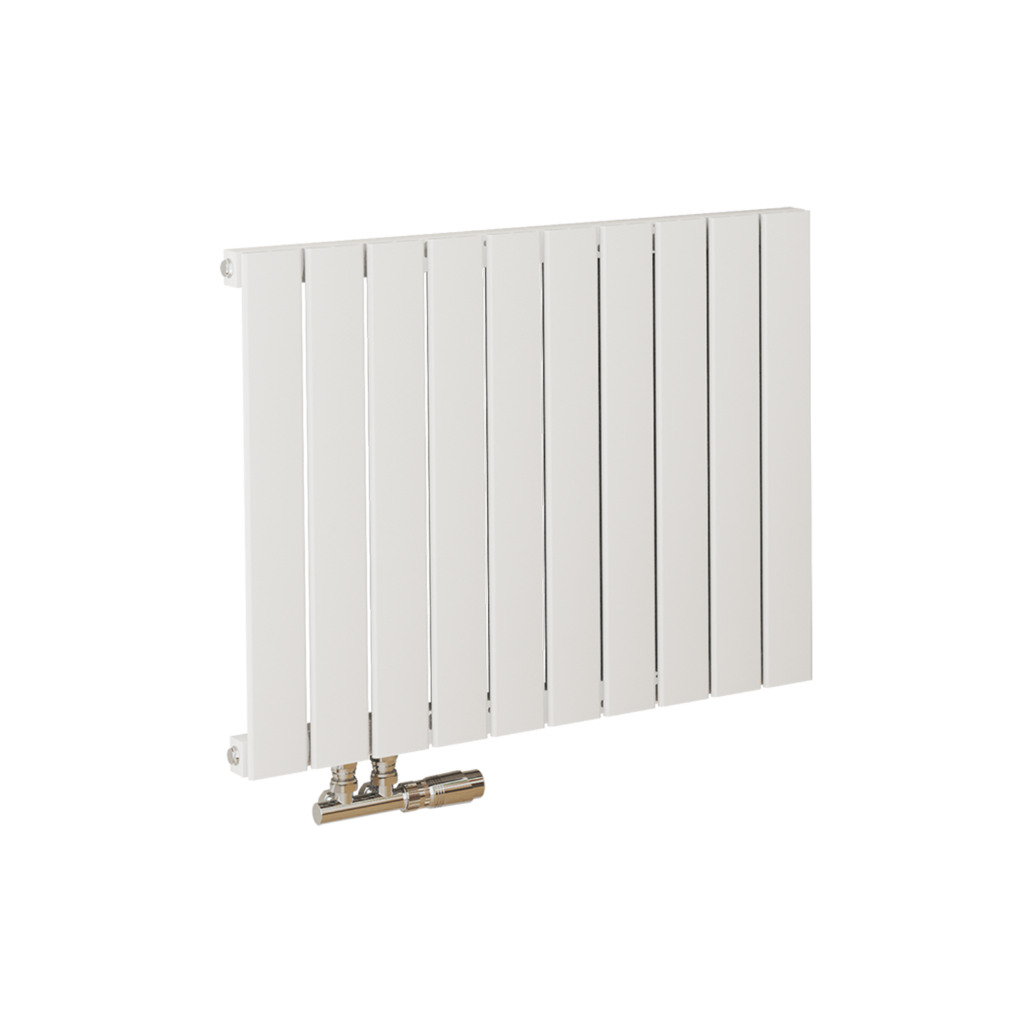 Middle Connection Radiators Eco Eleganza White Horizontal Flat Aluminium Middle Connection Radiator ...