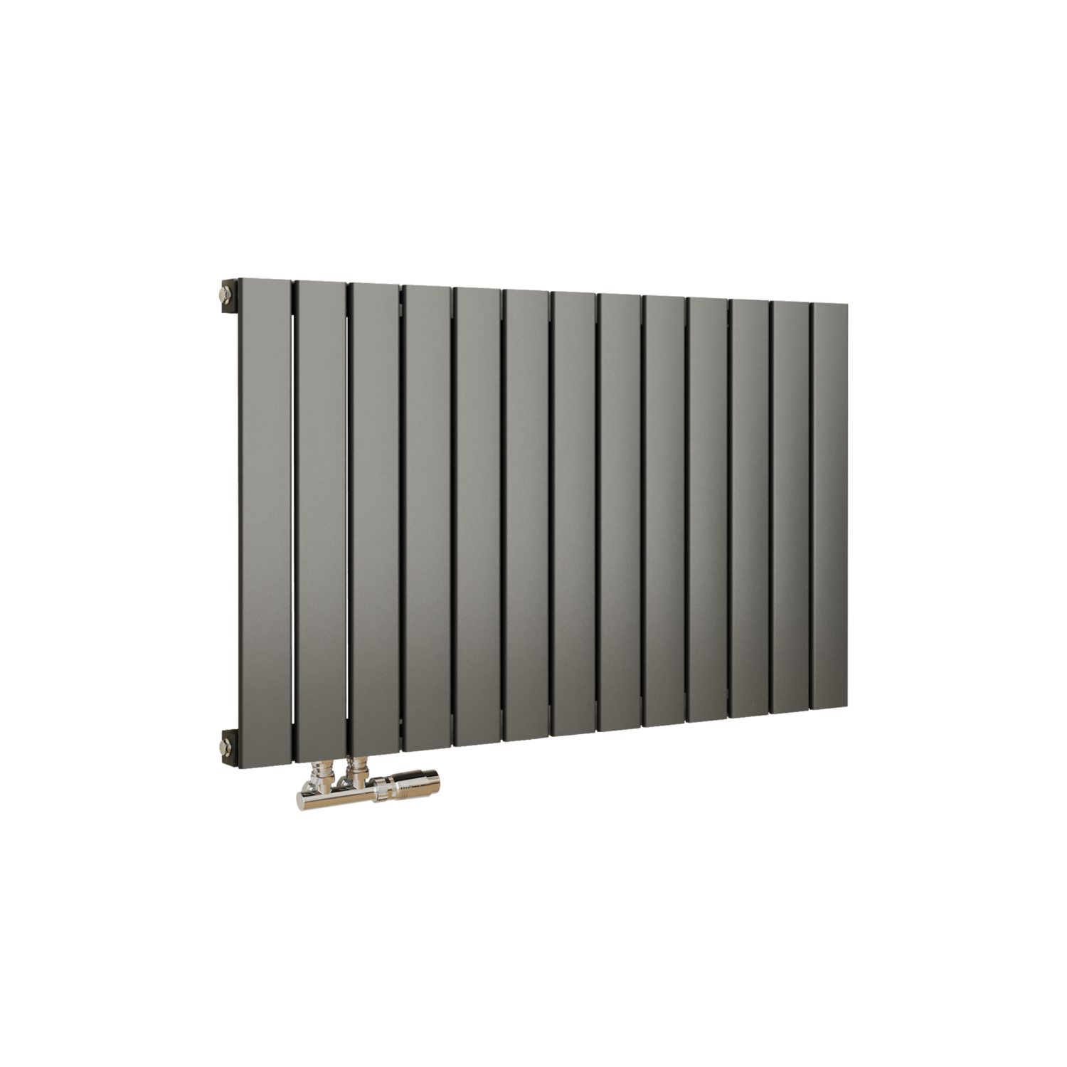 Middle Connection Traditional Radiators Eco Eleganza Anthracite Horizontal Flat Aluminium Middle Connection ...