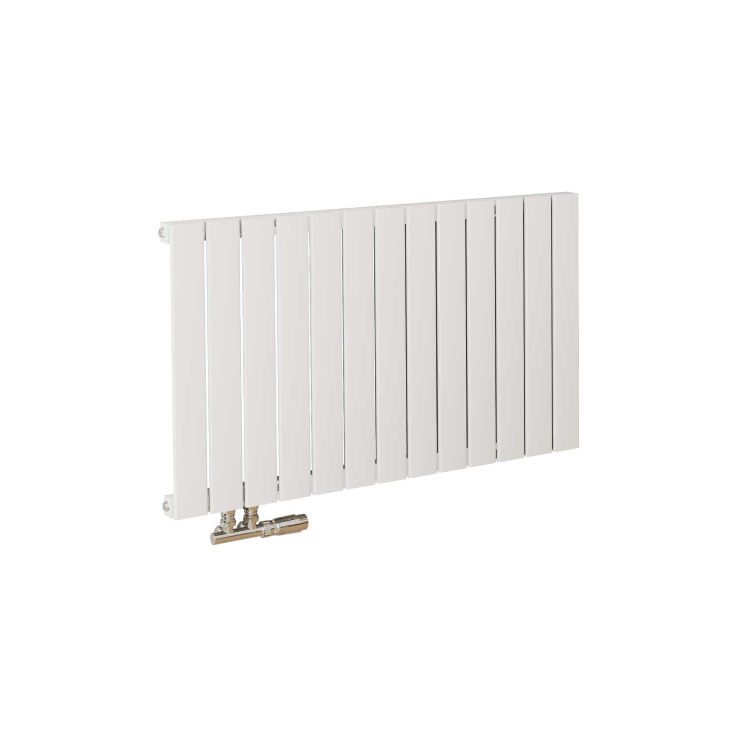 Middle Connection Traditional Radiators Eco Eleganza White Horizontal Flat Aluminium Middle Connection Radiator ...