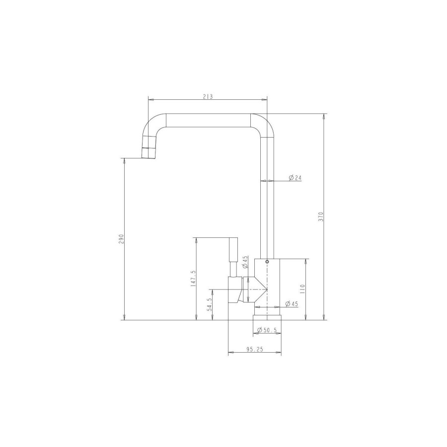 Reginox ACRI COPPER TAP Acri Single Lever Copper Tap