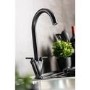 ONLY OPENED - Abode Volo Dual Lever Kitchen Mixer Tap - Matt Black