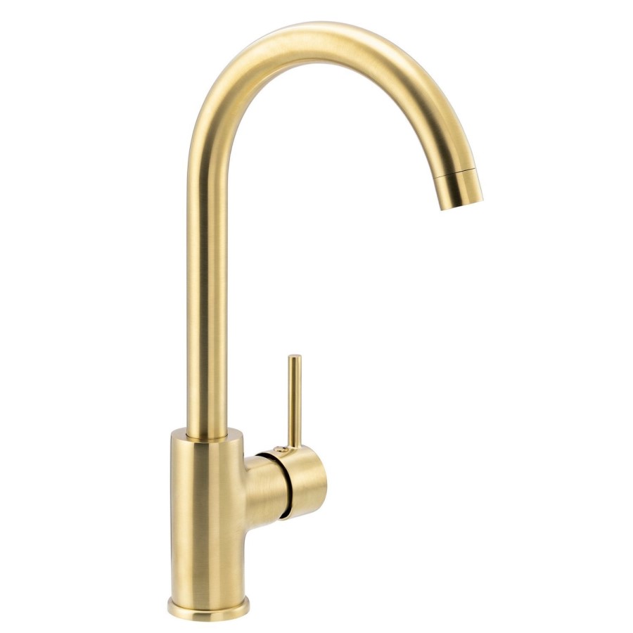 ONLY OPENED - Abode Nico Single Lever Mixer Tap - Brushed Brass