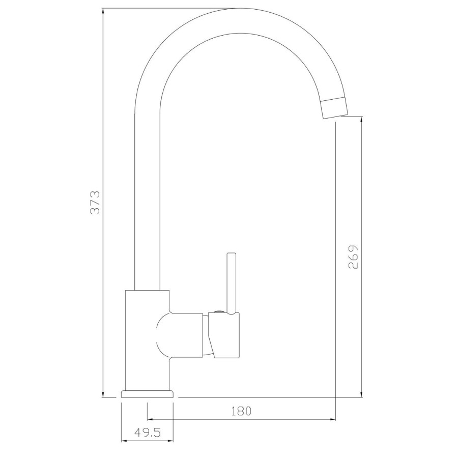 ONLY OPENED - Abode Nico Single Lever Mixer Tap - Brushed Brass