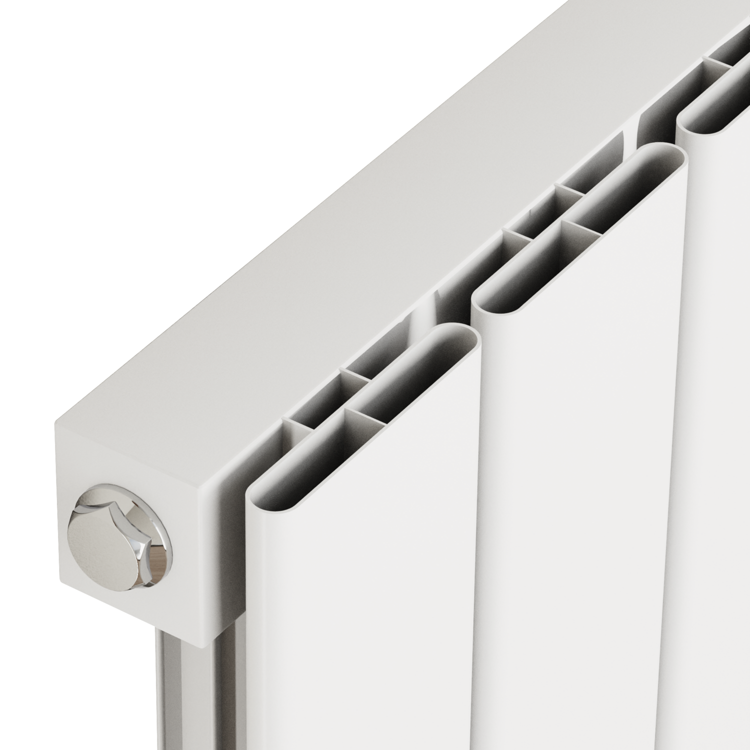 Middle Connection Radiators Eco Eleganza White Vertical Flat Aluminium Middle Connection Radiator ...