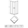 800 x 800 Corner Entry Sliding Shower Enclosure - 6mm Glass - Fiji