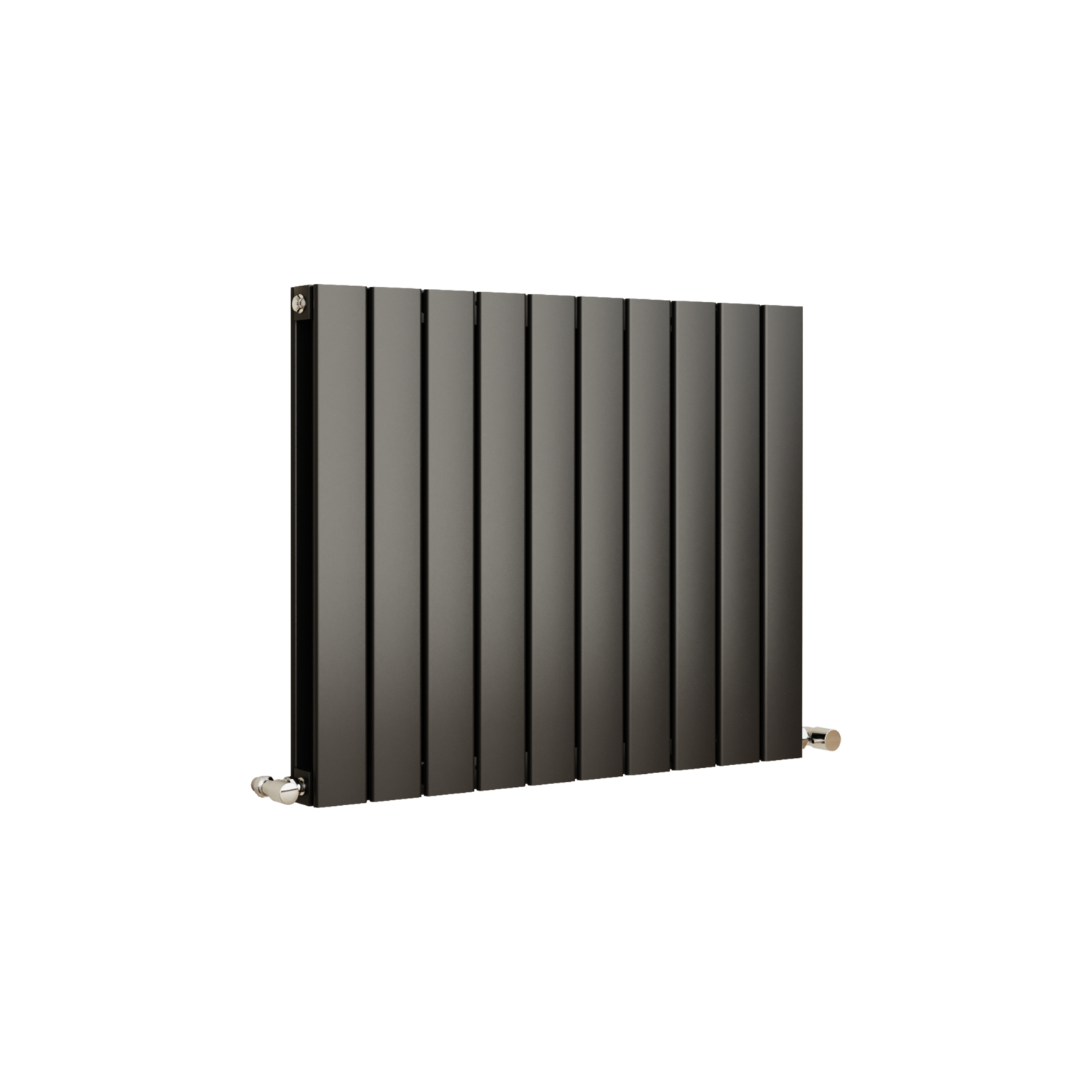 Eco Eleganza Midnight Black Horizontal Flat Designer Aluminium Radiator ...