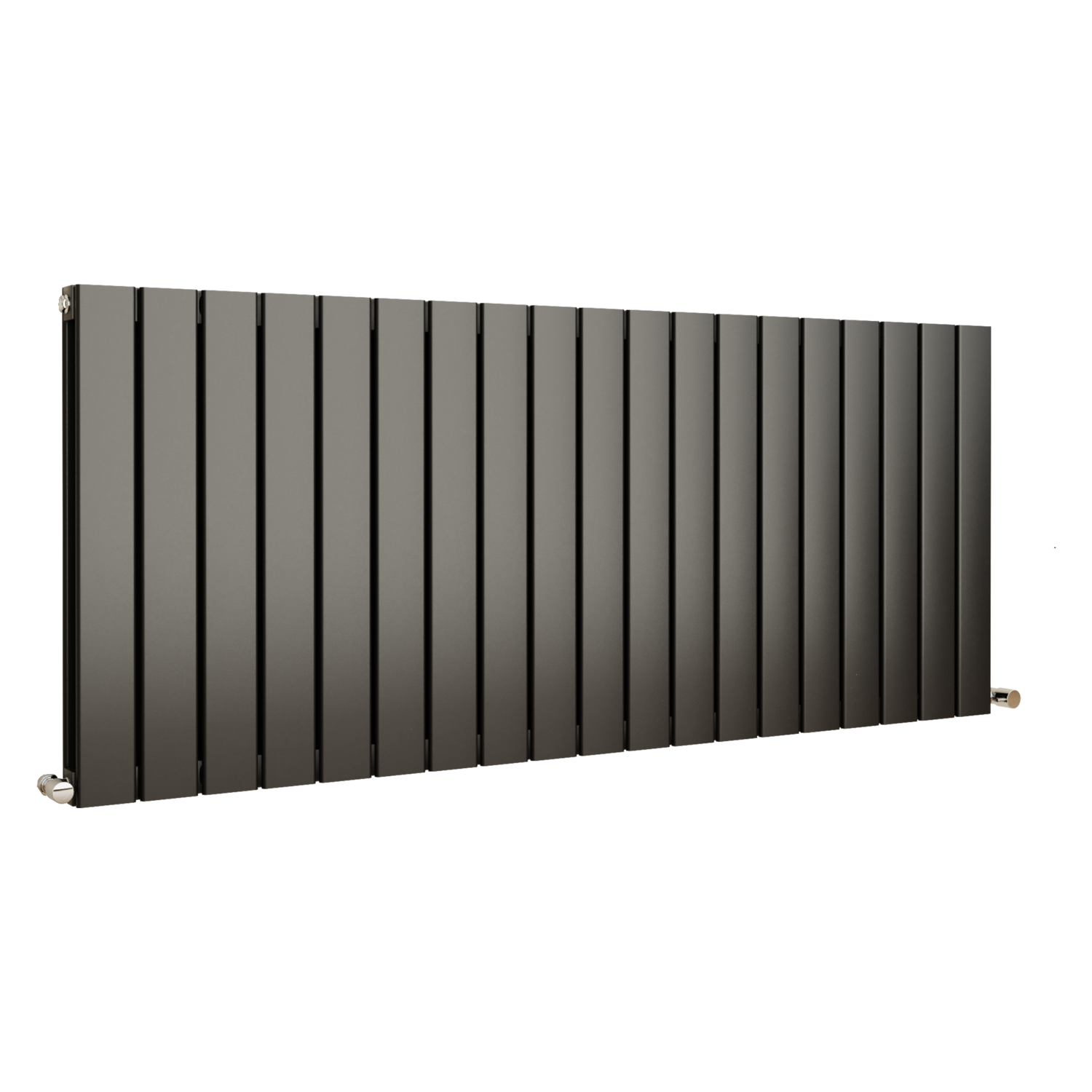 Eco Eleganza Midnight Black Horizontal Flat Designer Aluminium Radiator ...