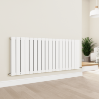 Eco Eleganza White Horizontal Flat Designer Aluminium Radiator 600x1425mm Double Panel 5807 BTU Eco Eleganza White Horizontal Flat Designer Aluminium Radiator 600x1425mm Double Panel 5807 BTU