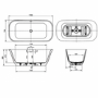 Freestanding Double Ended Bath 1700 x 780mm - Ainsley