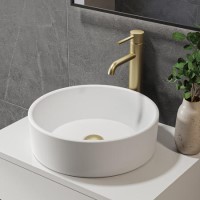 Matt White Round Countertop Basin 388mm - Alaska Matt White Round Countertop Basin 388mm - Alaska