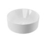 Matt White Small Round Countertop Basin 388mm - Alaska