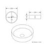 Matt White Round Countertop Basin 388mm - Alaska