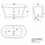 Bronze Freestanding Double Ended Bath 1600 x 790mm - Alba