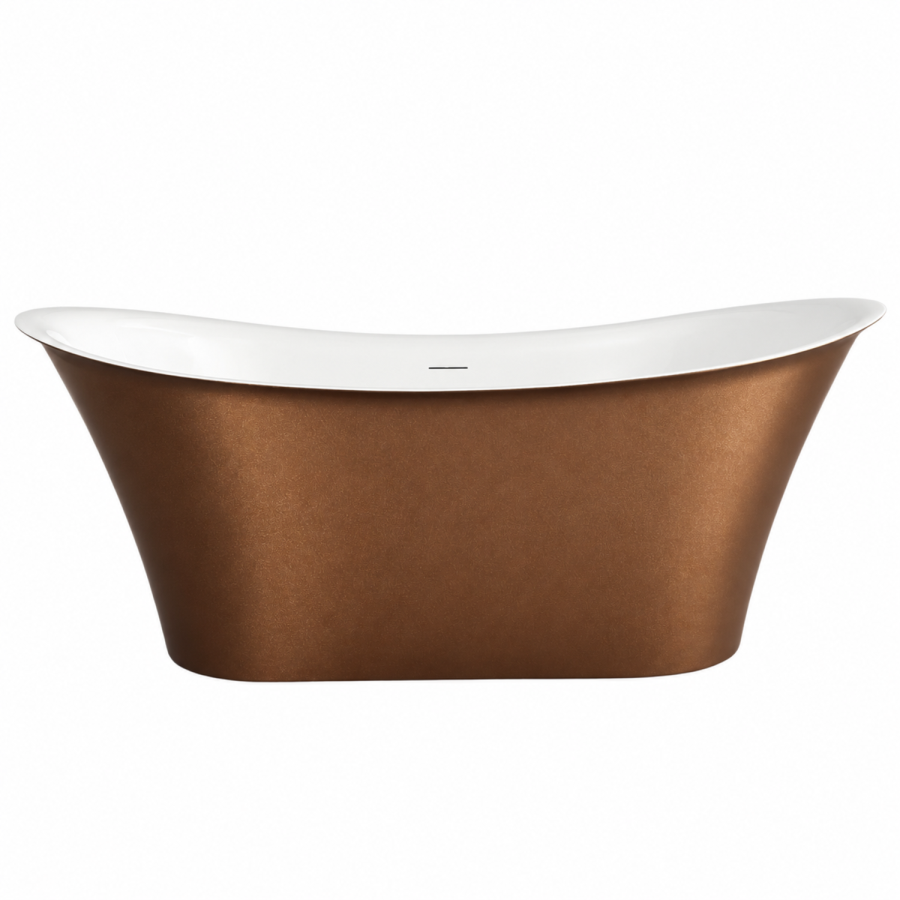 Bronze Freestanding Double Ended Bath 1600 x 790mm - Alba