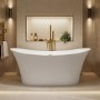 Matt White Freestanding Double Ended Bath 1600 x 790mm - Alba