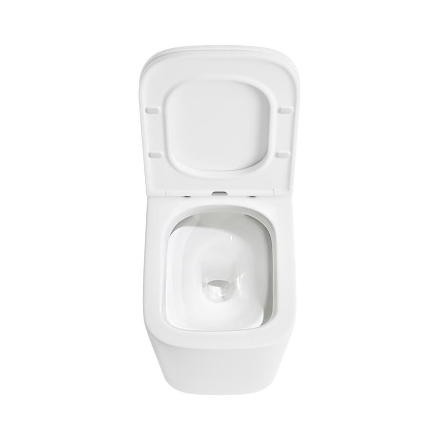 ONLY OPENED - Back to Wall Rimless Toilet with Soft Close Seat - Albi