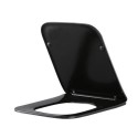 ALBIMBCCSEAT Matt Black Round Soft Close Toilet Seat with Quick Release - Albi
