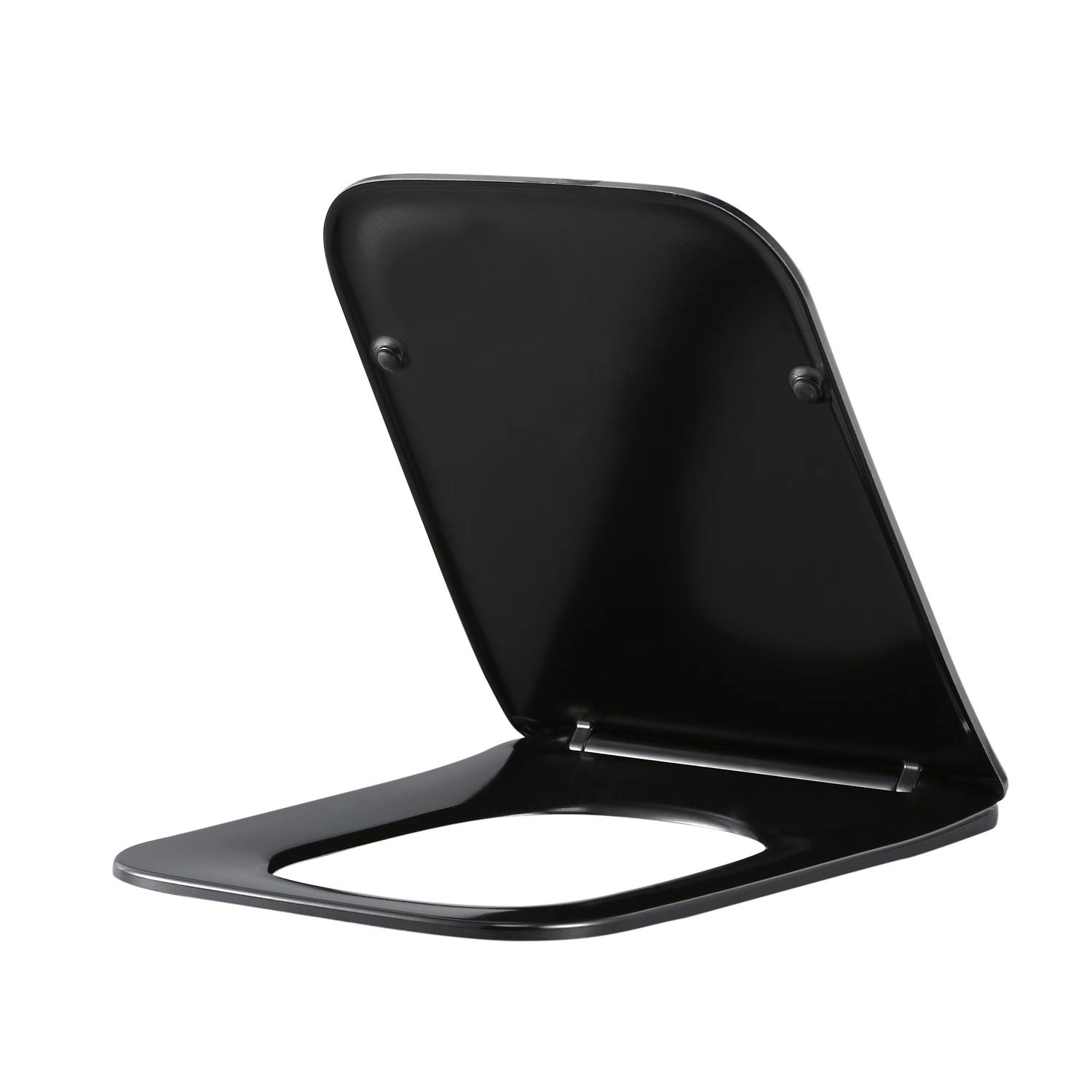 Albi Black Matt Square Soft Close Toilet Seat With Quick Release