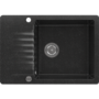1 Bowl Black Inset Granite Composite Compact Kitchen Sink with Reversible Drainer - Enza Alice