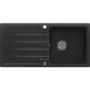 Large 1 Bowl Black Inset Granite Composite Kitchen Sink with Reversible Drainer - Enza Alice