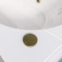 Single Ended Whirlpool Spa Bath with 6 Brushed Brass Whirlpool Jets 1700 x 750mm - Alton