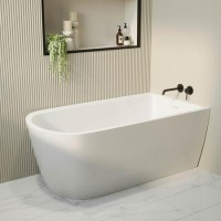 Freestanding Single Ended Right Hand Corner Bath 1500 x 800mm - Amaro Freestanding Single Ended Right Hand Corner Bath 1500 x 800mm - Amaro