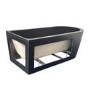 Matt Black Freestanding Single Ended Right Hand Corner Bath 1650 x 800mm - Amaro