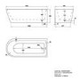 Freestanding Single Ended Right Hand Corner Bath 1800 x 800mm - Amaro