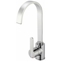 Reginox Chrome Single Lever Swan Neck Kitchen Tap - Amur