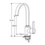 Reginox Chrome Single Lever Swan Neck Kitchen Tap - Amur