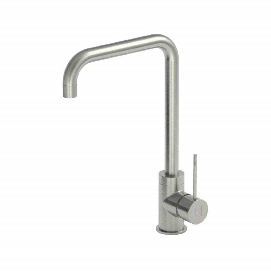 Reginox Brushed Steel Single Lever Monobloc Kitchen Tap - Angel
