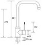 Reginox Chrome Single Lever Monobloc Kitchen Tap - Angel
