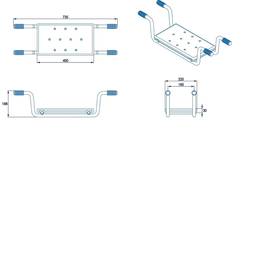 White Wall Mounted Folding Shower Seat - Croydex