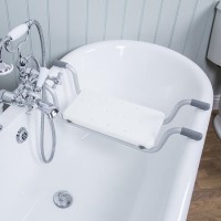 GRADE A1 - White Easy-Fit Bath Bench