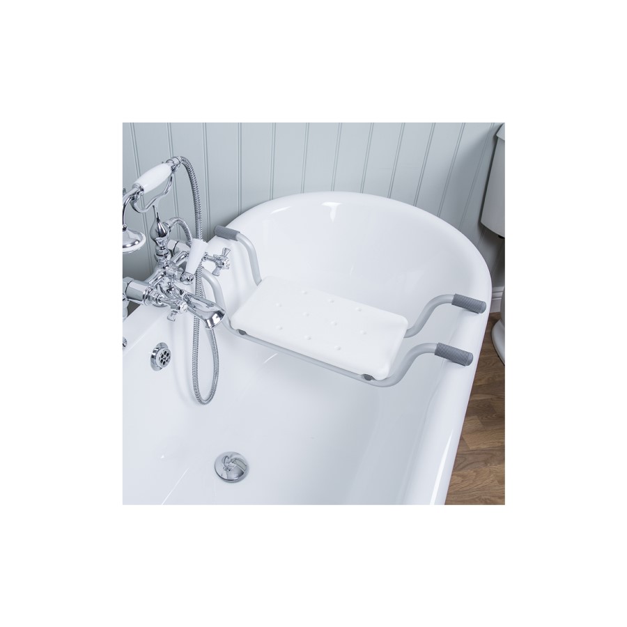 GRADE A1 - Croydex White Easy-Fit Bath Bench