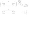 Stainless Steel Grab Rail 300mm