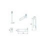 GRADE A1 - Stainless Steel Fold Away Hand Rail 850mm