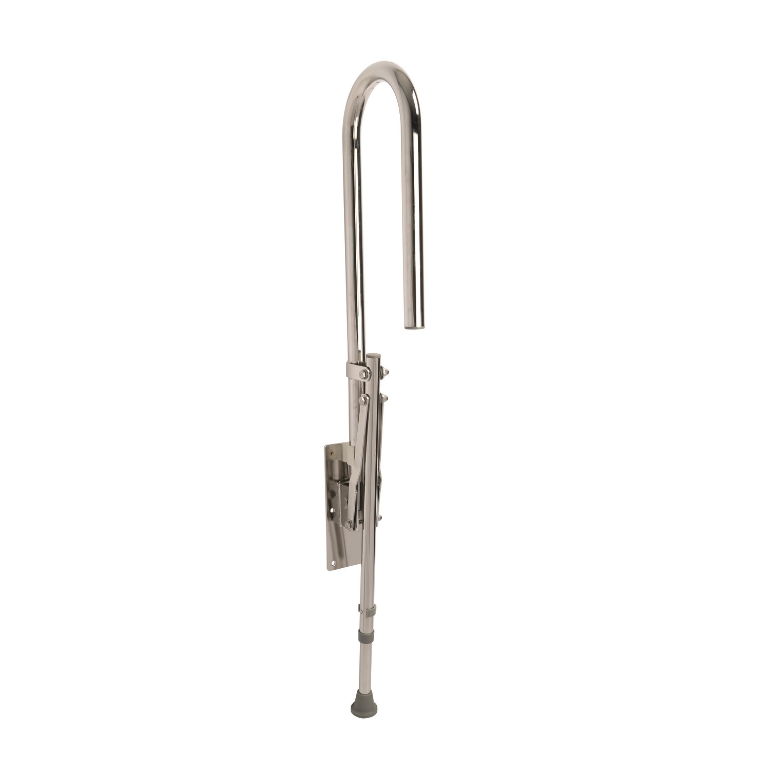 Stainless Steel Fold Away Hand Rail with Leg 850mm - Better Bathrooms