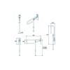 Stainless Steel Fold Away Hand Rail with Leg 850mm