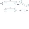 Stainless Steel Contempory Grab Rail 300mm