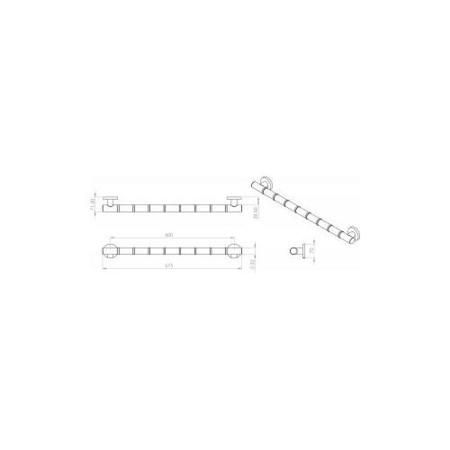 Croydex Grab Bar Grab 'N' Grip 680mm