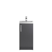 Grey Free Standing Bathroom Vanity Unit & Basin - W405 x H850mm