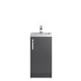Grey Free Standing Bathroom Vanity Unit & Basin - W405 x H850mm